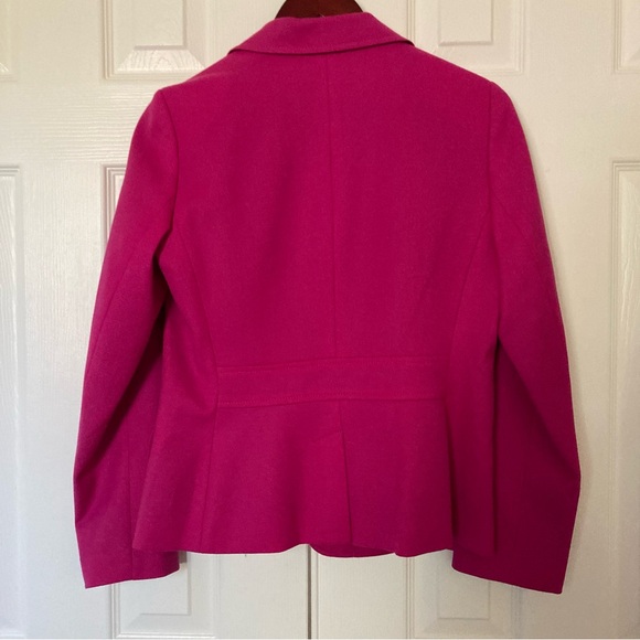 NWT Talbots The Kate Fit Vibrant Pink Wool Blazer Jacket 10 Petite - Picture 3 of 6